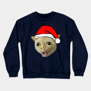 The Coughing Cat on Christmas Crewneck Sweatshirt